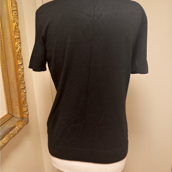 Brinello Cucinelli Black knitted top with Silver Trim. New - Picture 5 of 7